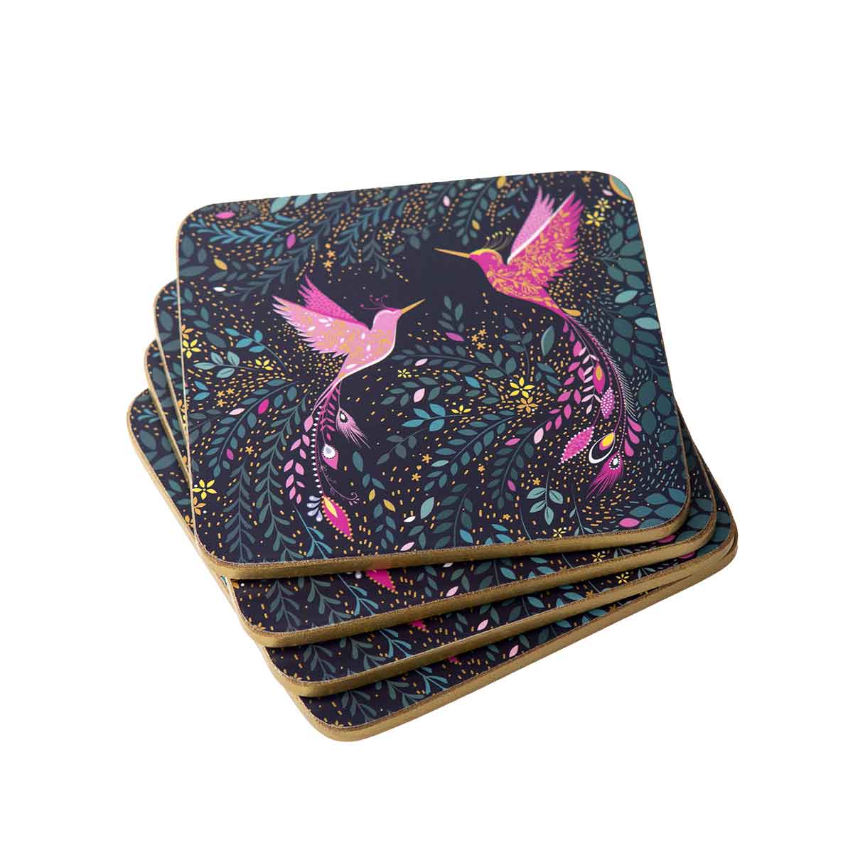 Sara Miller India Set of 4 Coasters, Hummingbird (S) image number null